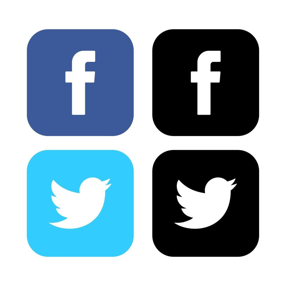 Social Media Logo Design Vektor Farbe und schwarz weiß