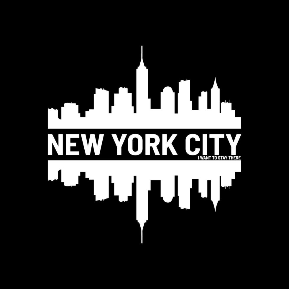 Neu York Stadt Typografie und minimal t Hemd Design vektor