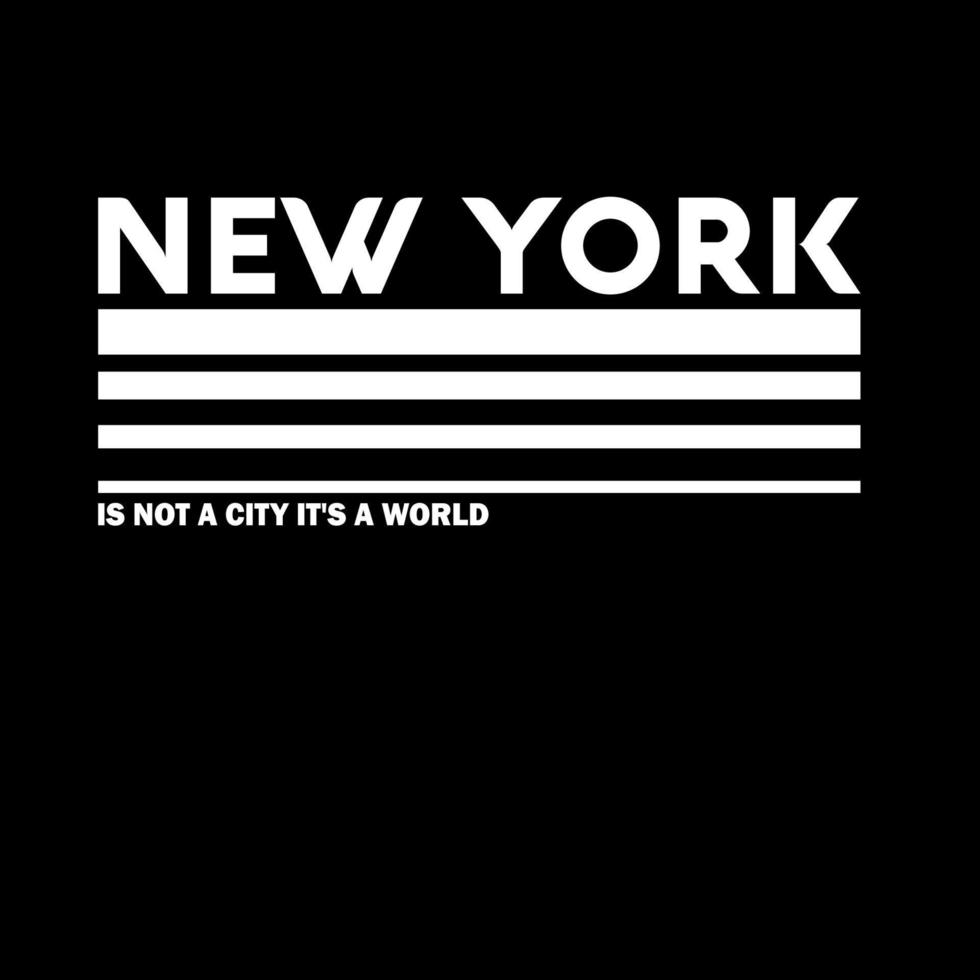 ny york stad typografi och minimal t skjorta design vektor