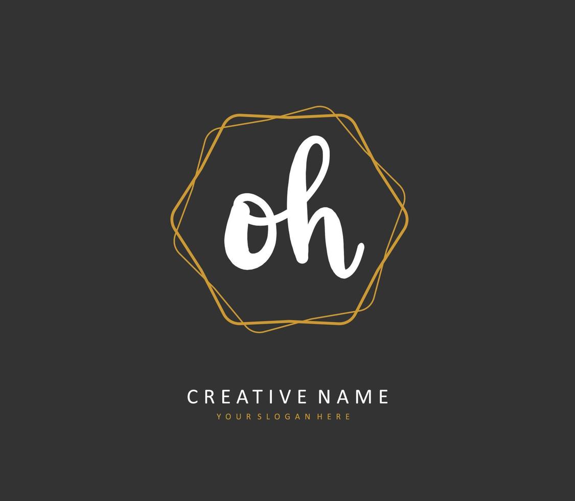 Ö h Oh Initiale Brief Handschrift und Unterschrift Logo. ein Konzept Handschrift Initiale Logo mit Vorlage Element. vektor