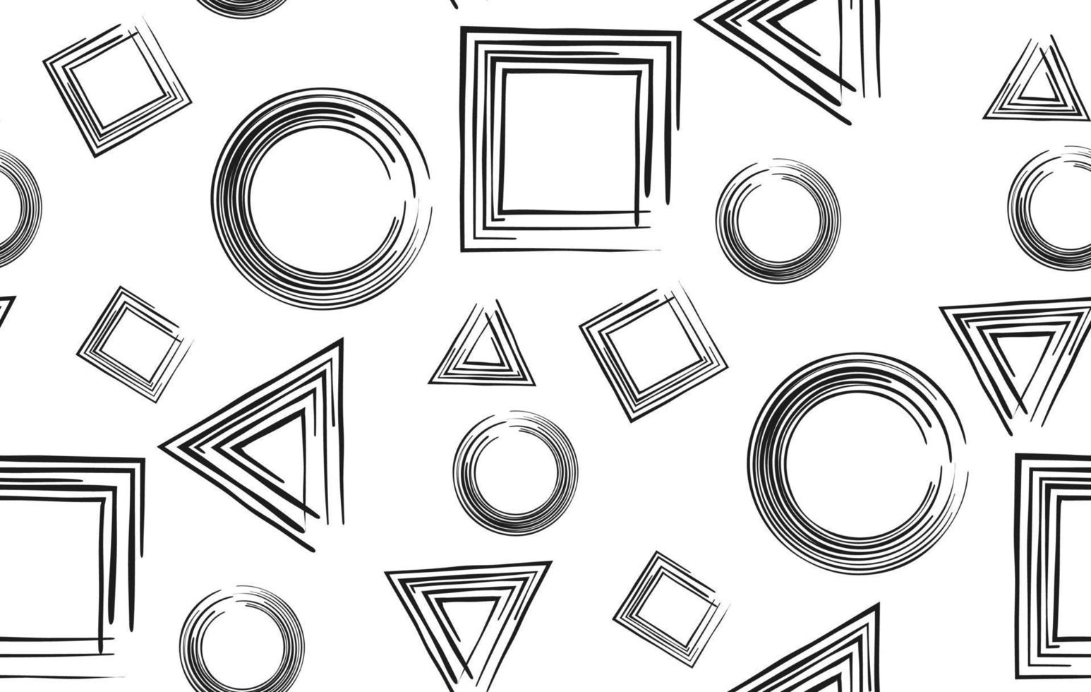 geometrisk sömlös mönster med cirklar, trianglar och rutor. vektor
