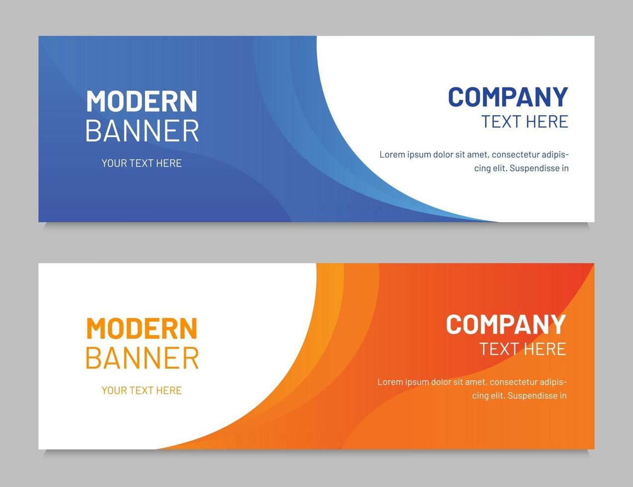 moderne minimalistische Banner Set Vorlage vektor