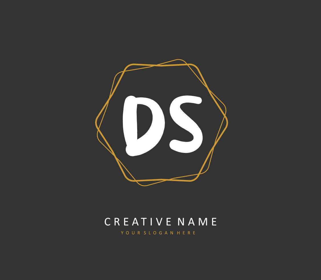 d s ds Initiale Brief Handschrift und Unterschrift Logo. ein Konzept Handschrift Initiale Logo mit Vorlage Element. vektor