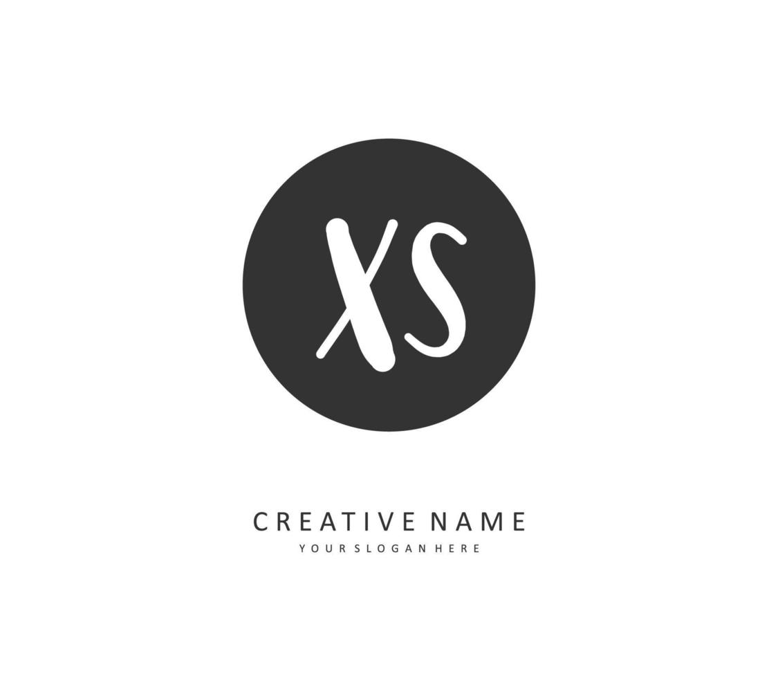 x s xs Initiale Brief Handschrift und Unterschrift Logo. ein Konzept Handschrift Initiale Logo mit Vorlage Element. vektor