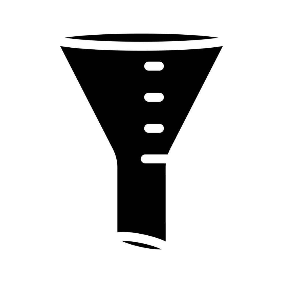 tratt kemisk glas labb glyf ikon vektor illustration