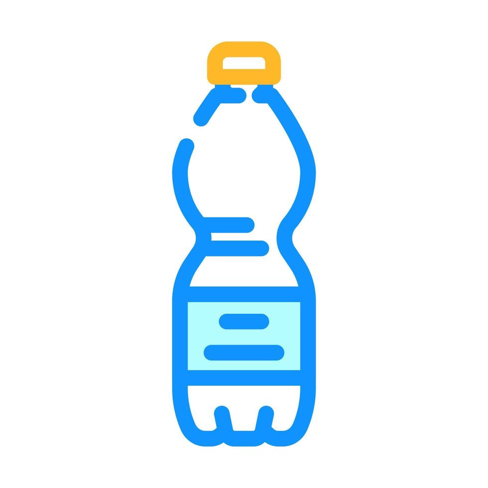 Getränk Limonade Plastik Flasche Farbe Symbol Vektor Illustration