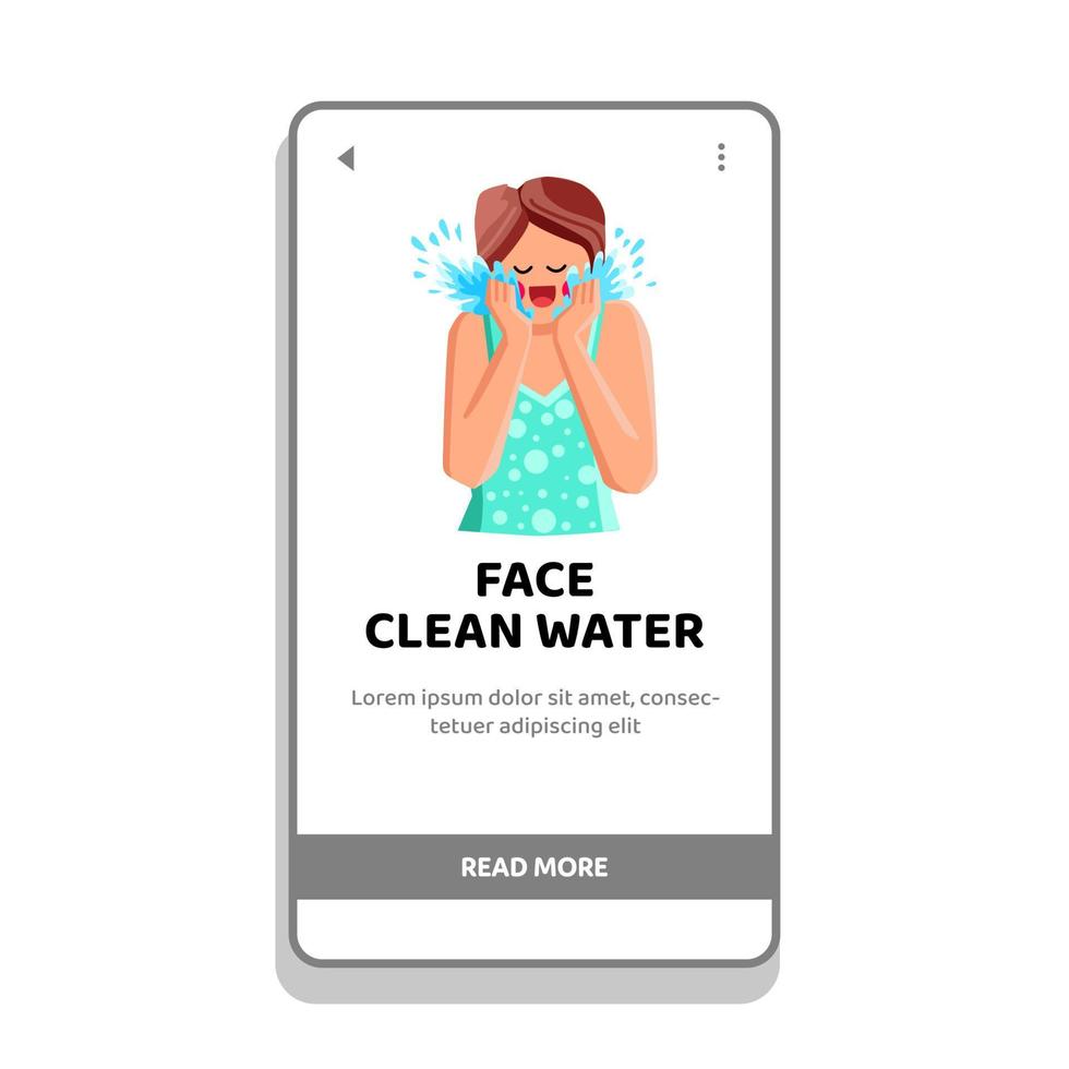 Gesicht sauber Wasser Vektor