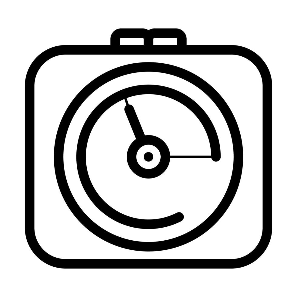 Schreibtisch Timer Küche Kochgeschirr Linie Symbol Vektor Illustration