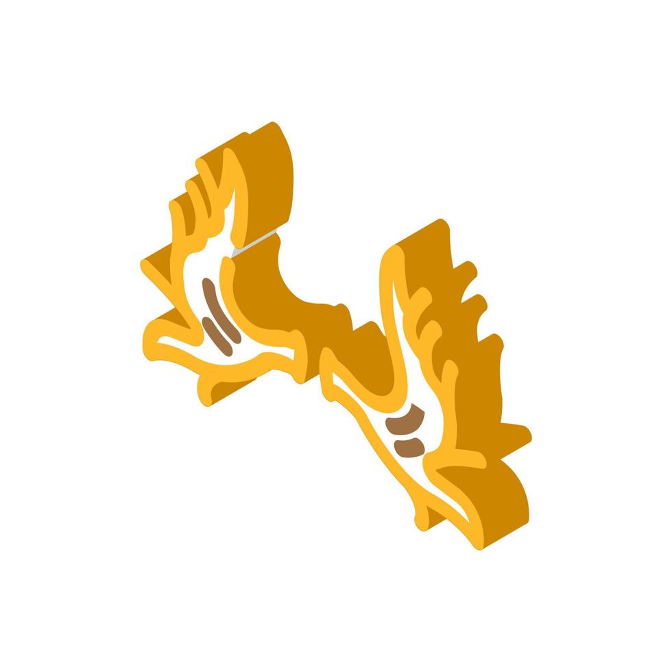 älg horn djur- isometrisk ikon vektor illustration