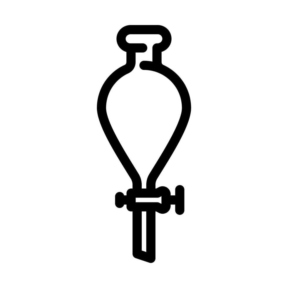 trennend Trichter chemisch Glaswaren Labor Linie Symbol Vektor Illustration