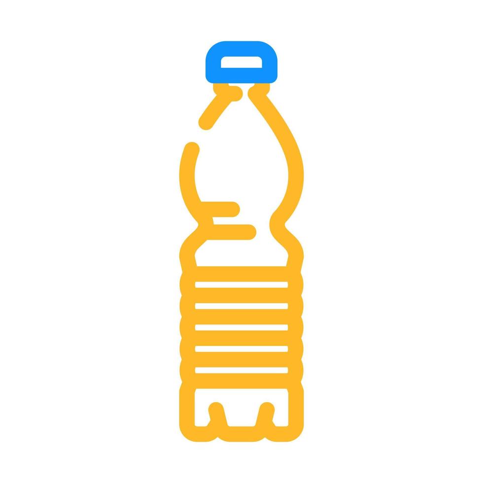 Wasser Limonade Plastik Flasche Farbe Symbol Vektor Illustration