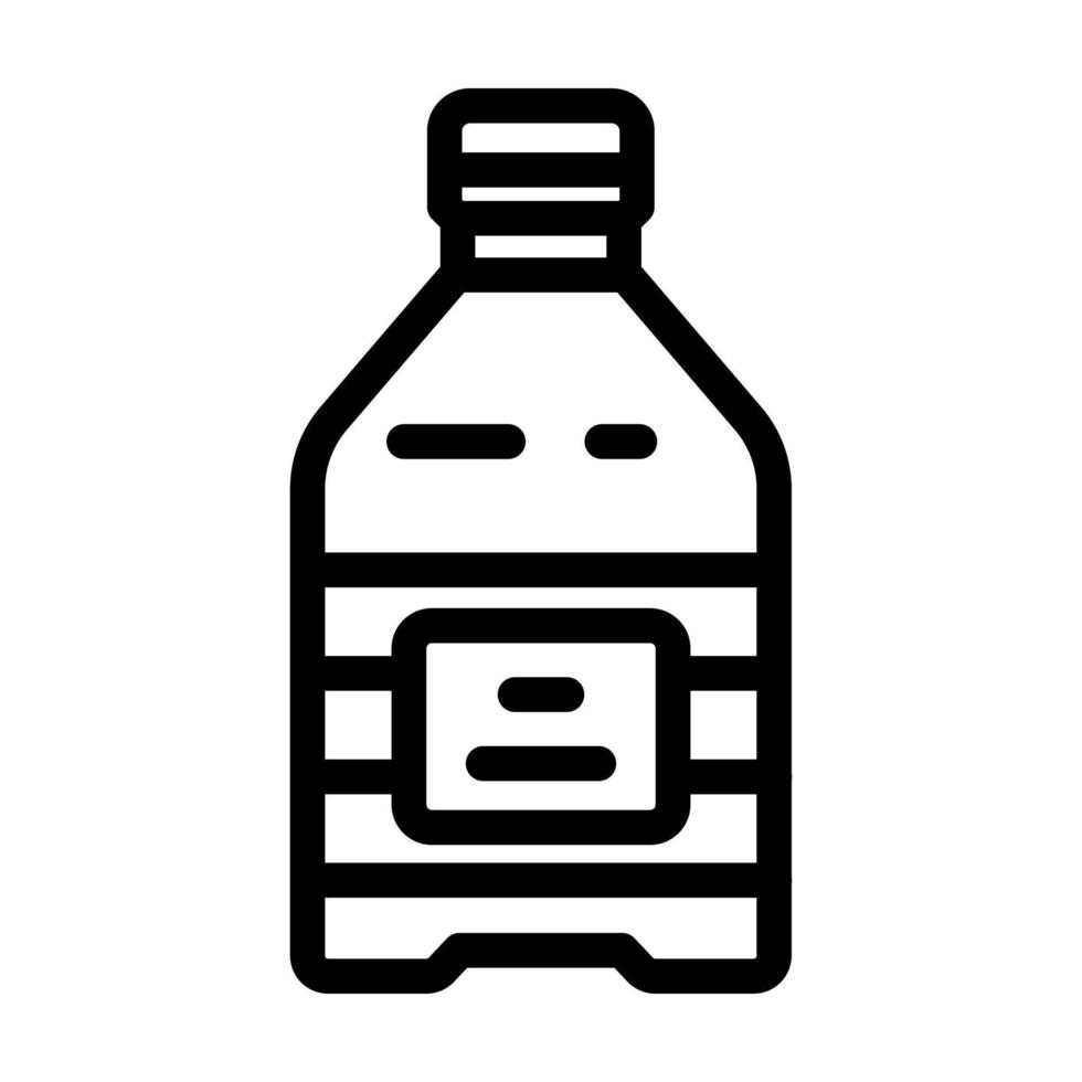 Mineral Wasser Plastik Flasche Linie Symbol Vektor Illustration