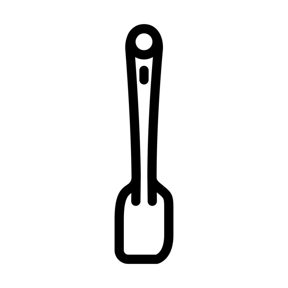 silikon spatel kök kokkärl linje ikon vektor illustration