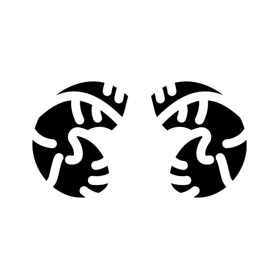 Schaf Horn Tier Glyphe Symbol Vektor Illustration