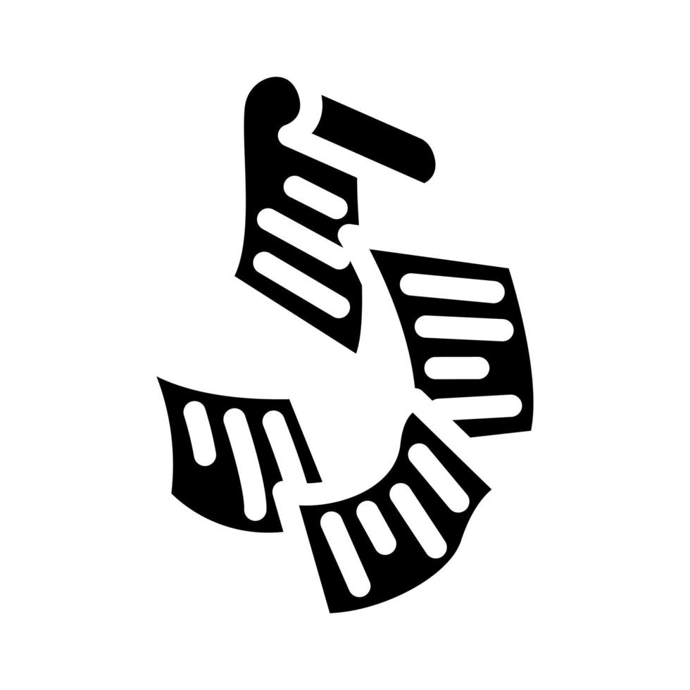 fliegen Papier dokumentieren Glyphe Symbol Vektor Illustration