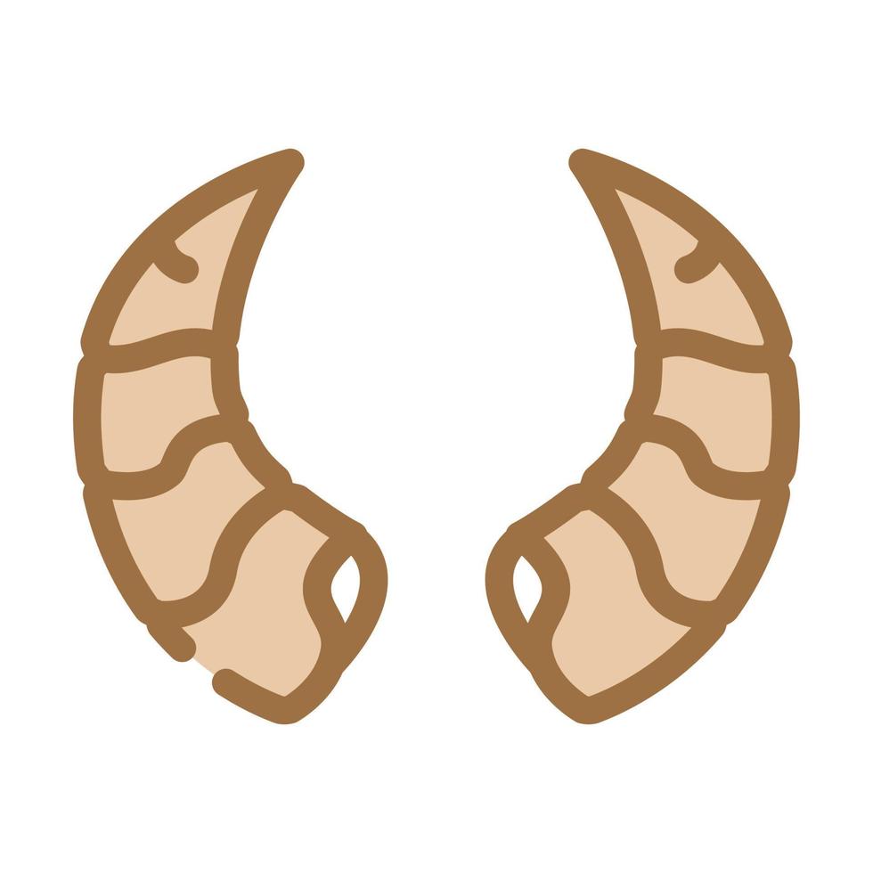 get horn djur- Färg ikon vektor illustration