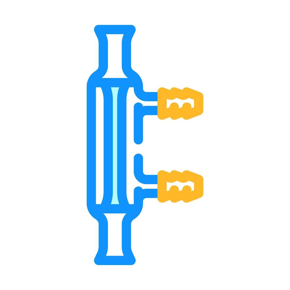 vatten kondensor kemisk glas labb Färg ikon vektor illustration