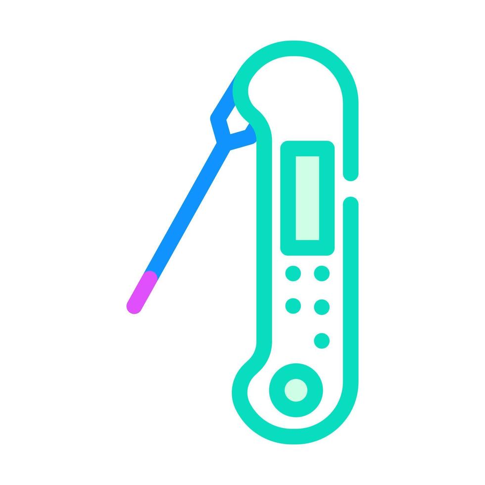 omedelbar läsa termometer kök kokkärl Färg ikon vektor illustration