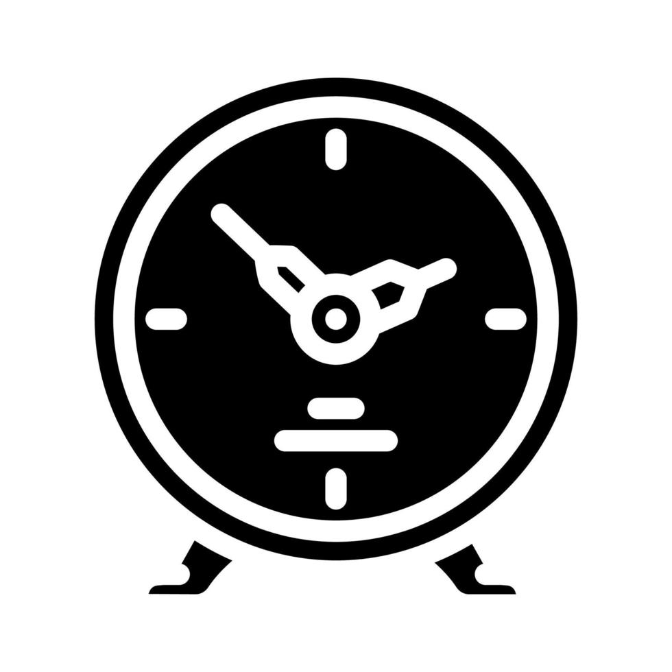 klocka levande rum glyf ikon vektor illustration