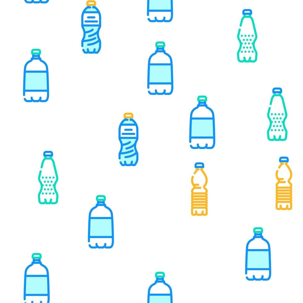 flaska plast vatten dryck vektor sömlös mönster