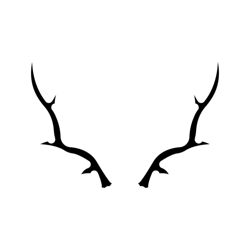 rådjur horn djur- glyf ikon vektor illustration