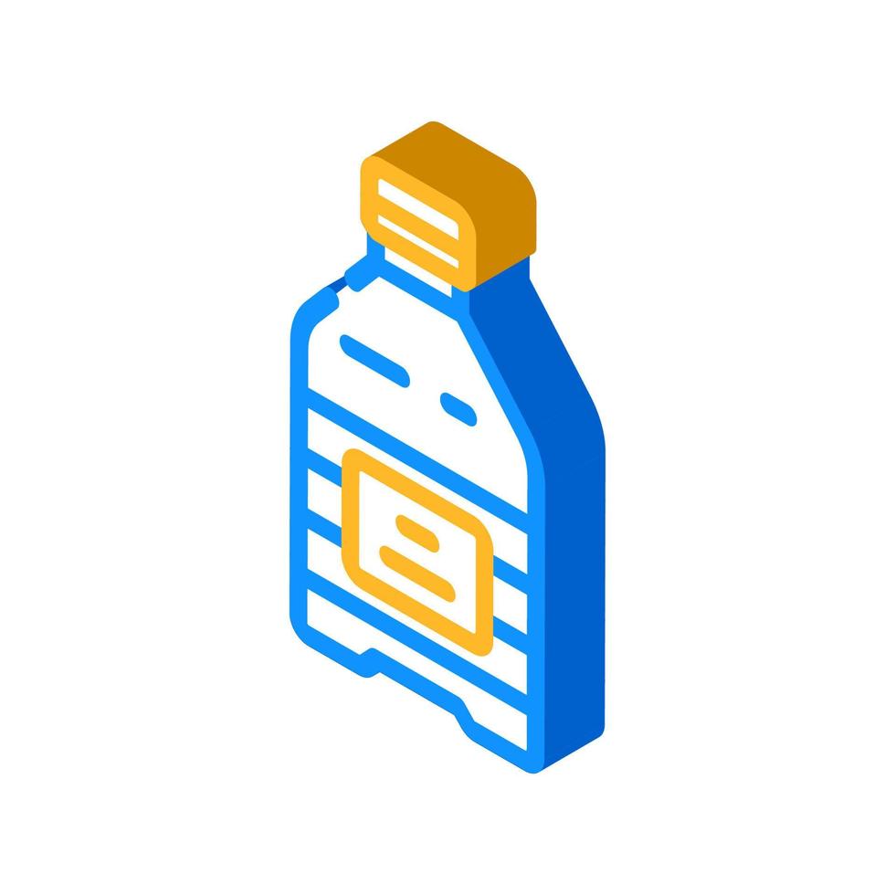 mineral vatten plast flaska isometrisk ikon vektor illustration