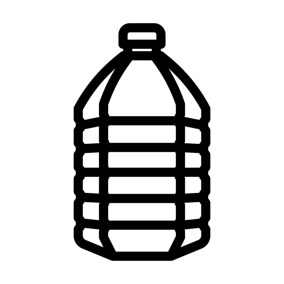 Wasser Plastik Flasche Linie Symbol Vektor Illustration