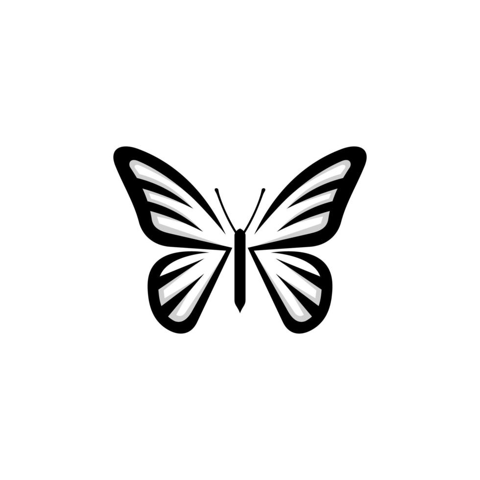 Brief b schwarz Schmetterling Vektor schwarz Weiß Illustration geeignet zum alle Branchen.