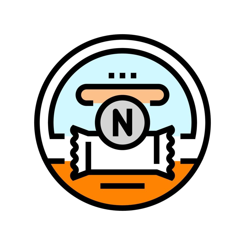 snus Nikotin Beutel Farbe Symbol Vektor Illustration