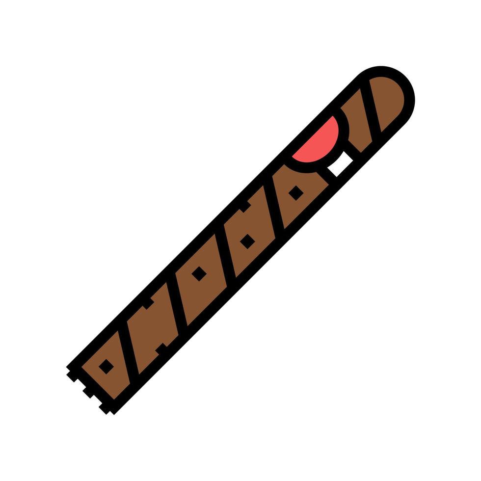 cigarr nikotin tobak Färg ikon vektor illustration