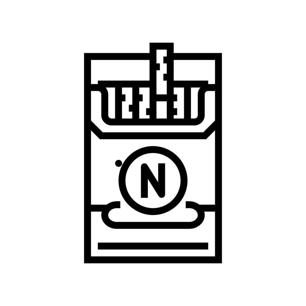 Zigarette Nikotin Linie Symbol Vektor Illustration