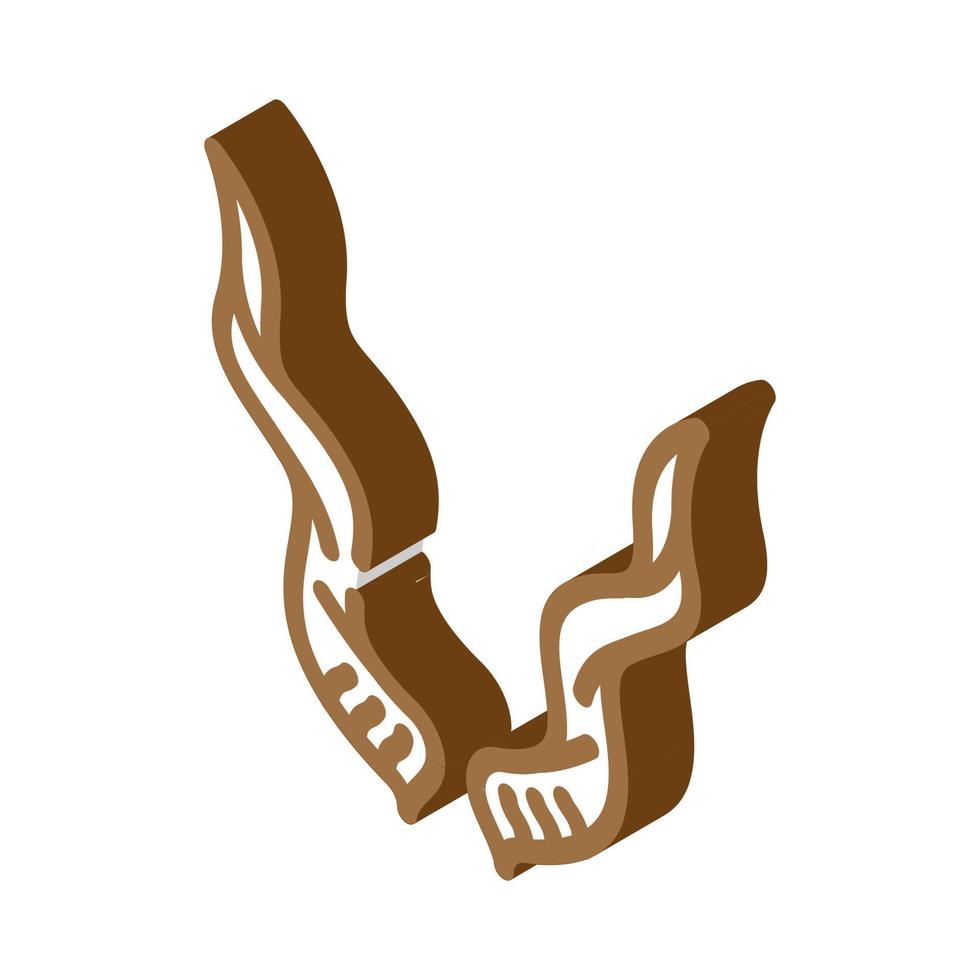 antilop horn djur- isometrisk ikon vektor illustration