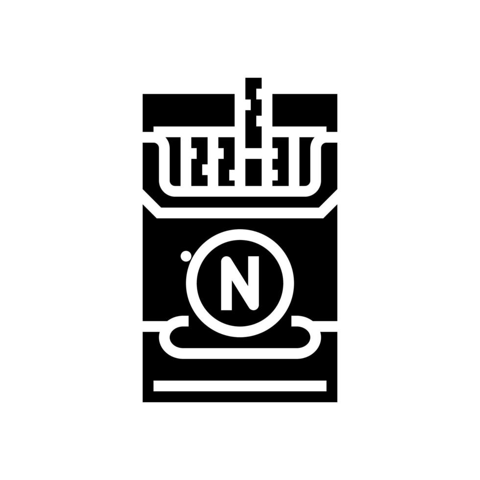 Zigarette Nikotin Glyphe Symbol Vektor Illustration