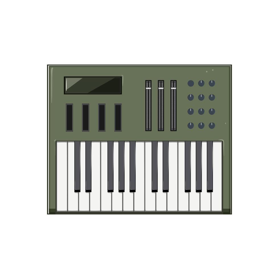 dj synthesizer audio tecknad serie vektor illustration