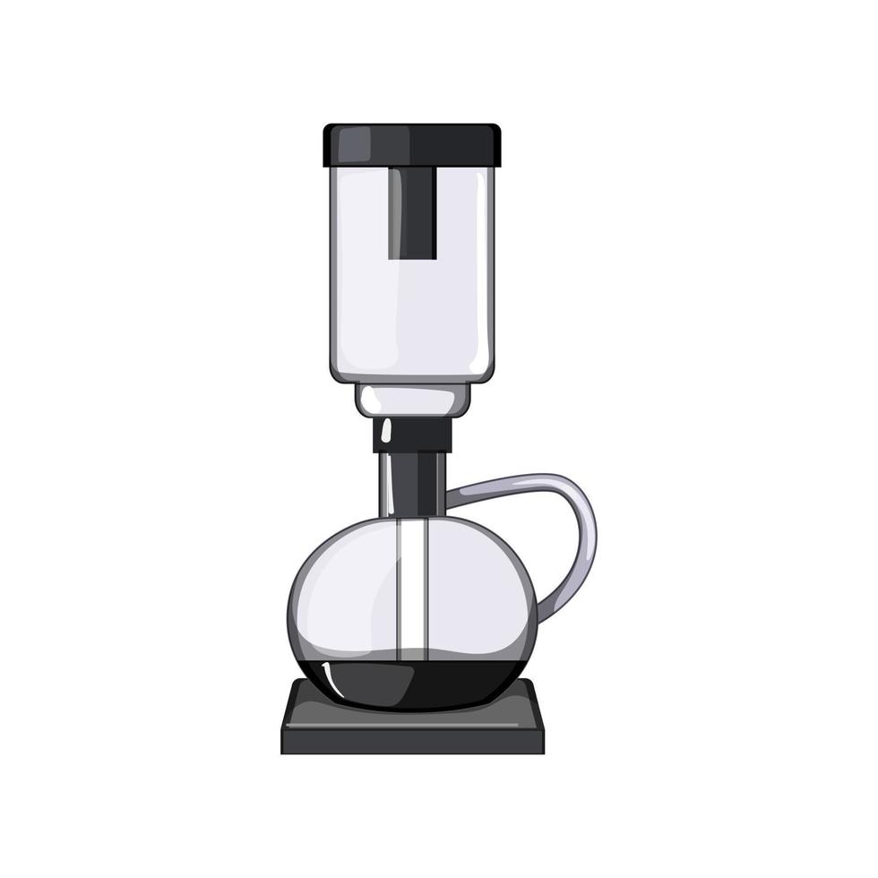 kopp sifon kaffe tillverkare tecknad serie vektor illustration