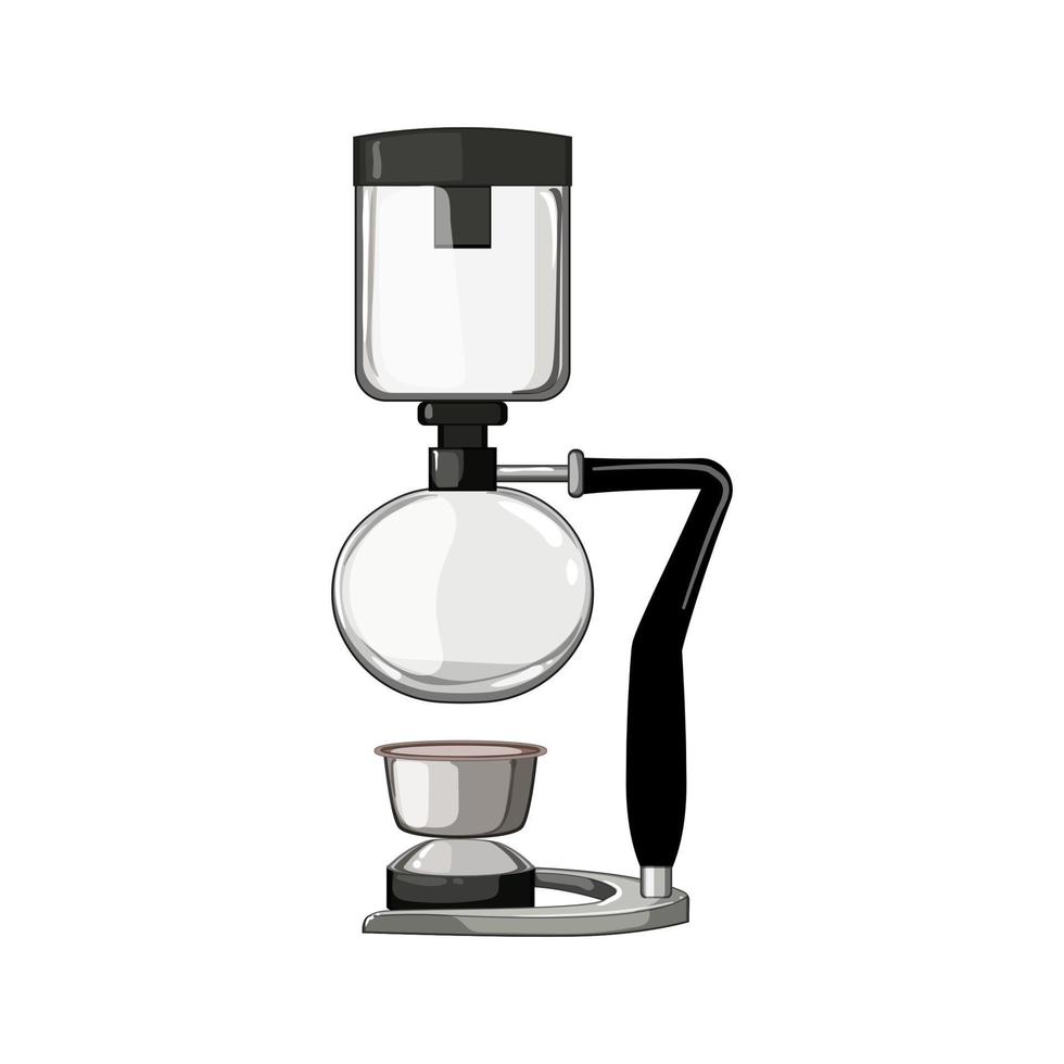 Espresso Siphon Kaffee Hersteller Karikatur Vektor Illustration