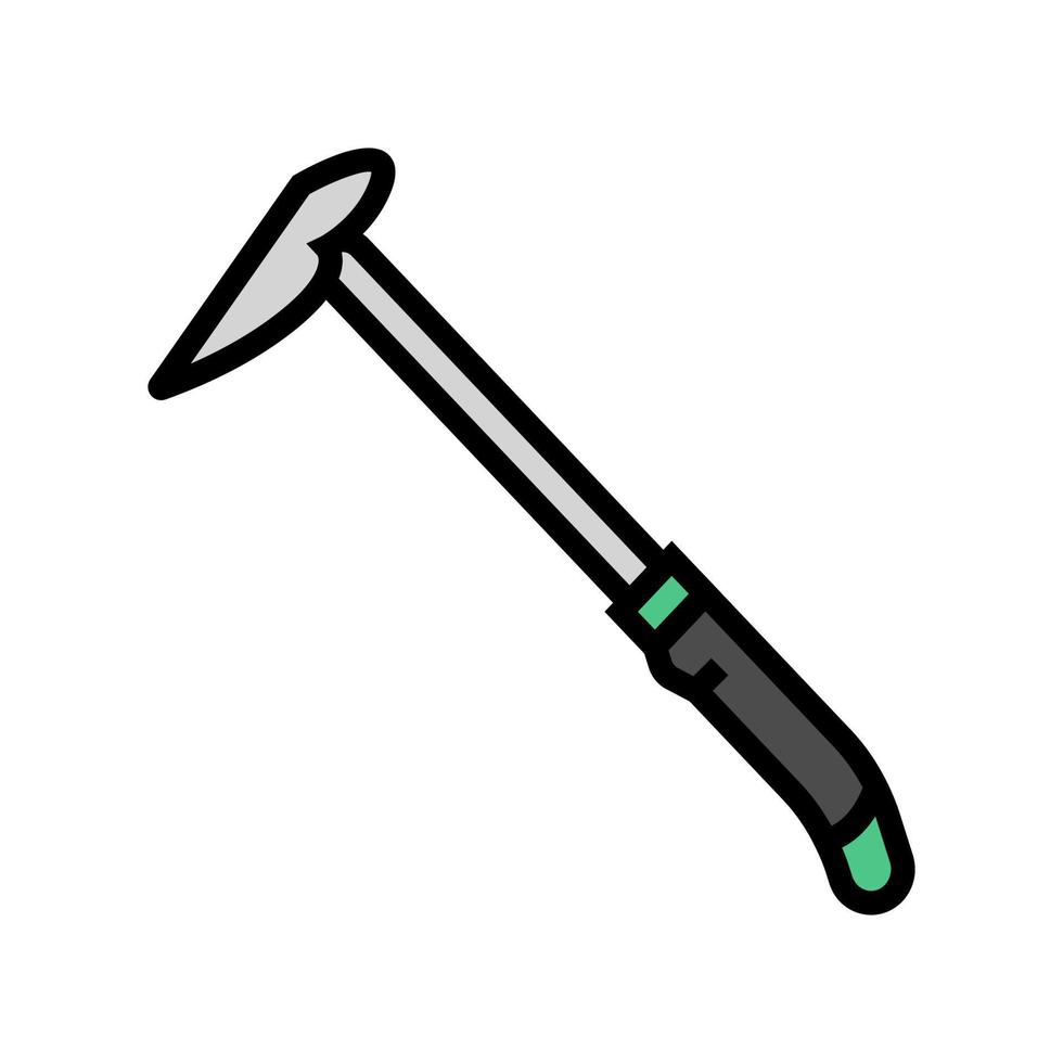Hacke Garten Werkzeug Farbe Symbol Vektor Illustration