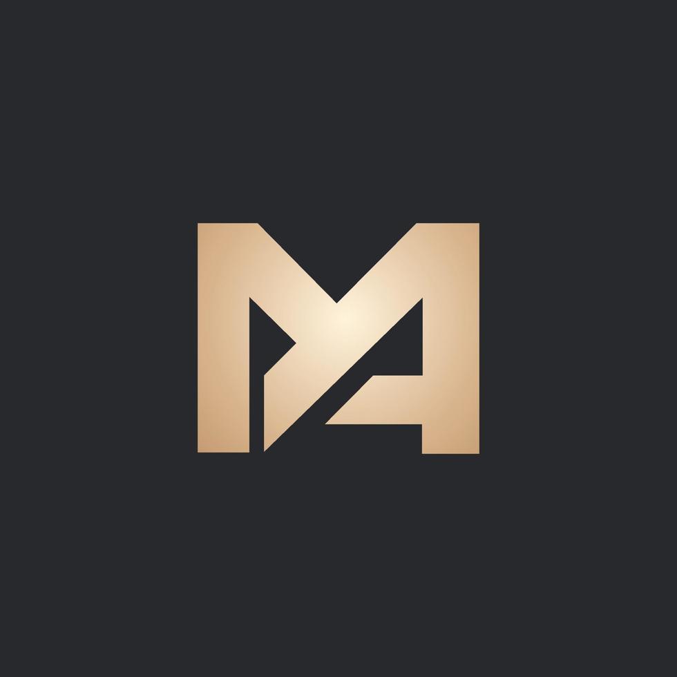 Luxus und modern ma Logo Design vektor