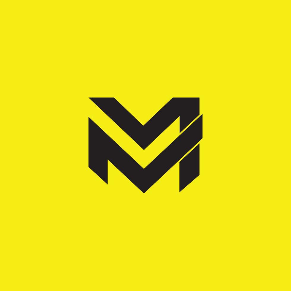 kreativ och modern m logotyp design vektor