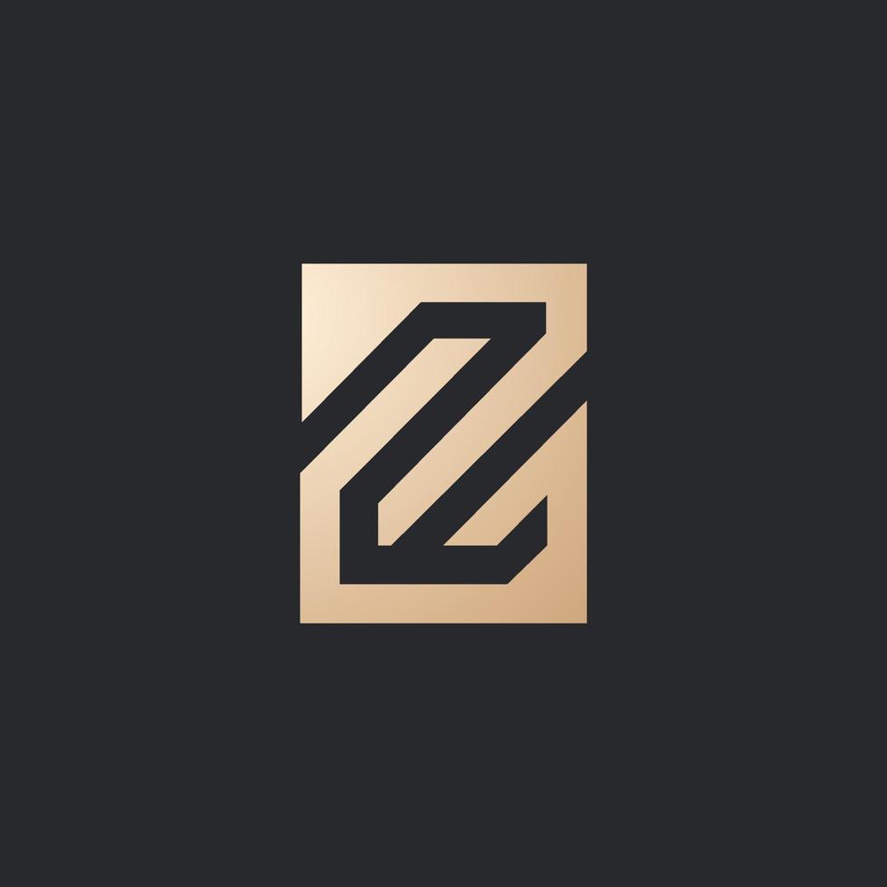 Luxus und modern z Logo Design vektor