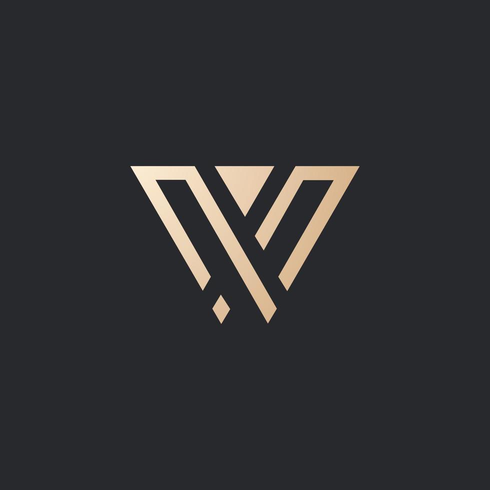 Luxus und modern w Logo Design vektor