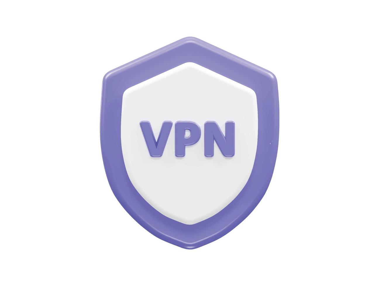 vpn vektor ikon 3d tolkning illustration