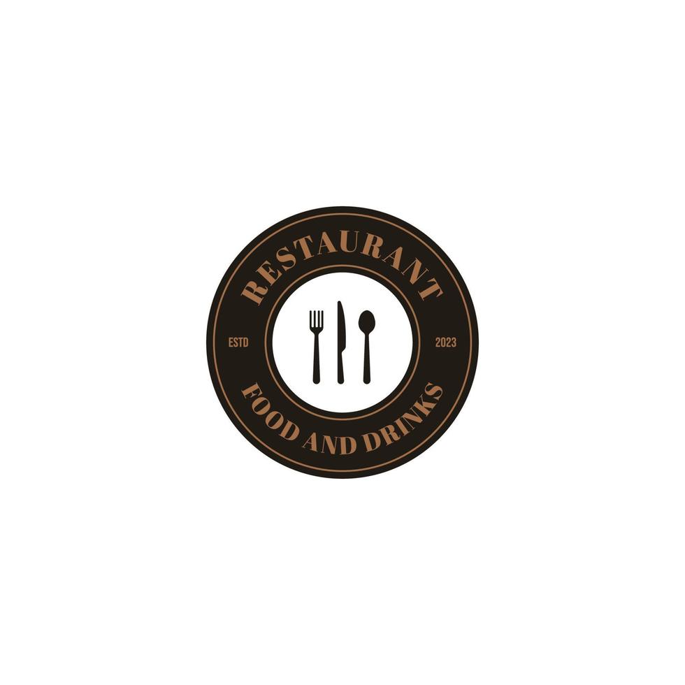 Vektor Löffel Gabel Messer zum Restaurant Bar Bistro Logo Design