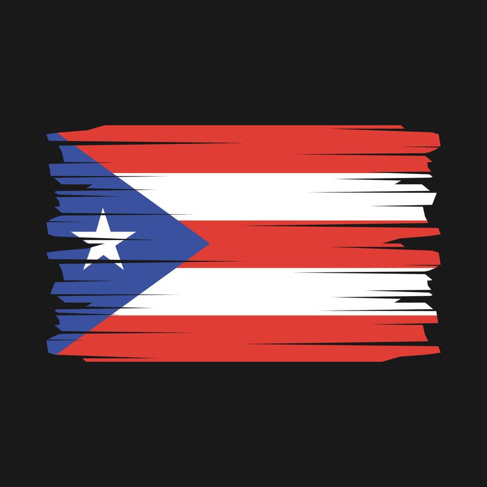puerto rico flagga borsta vektor