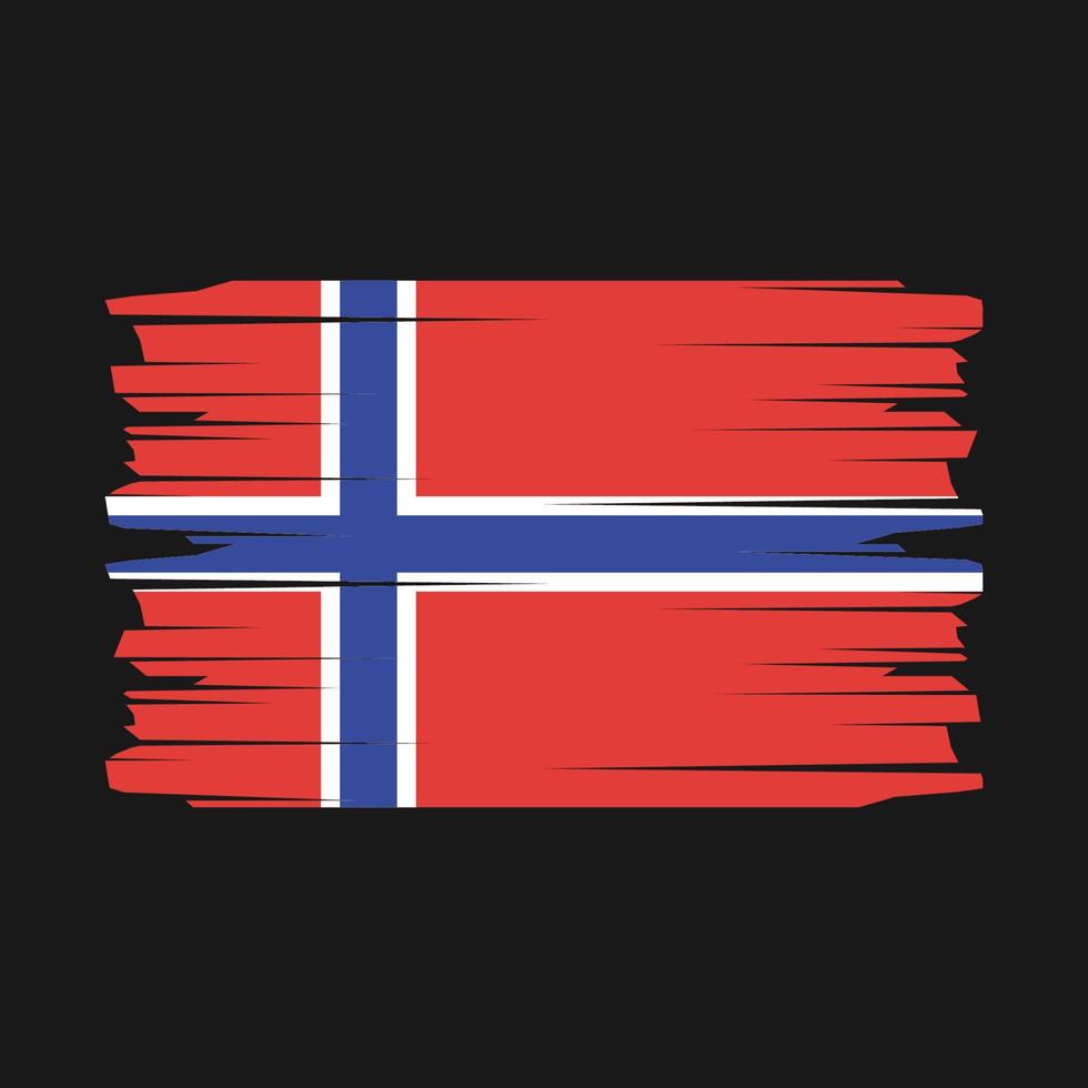 Norge flagga borsta vektor