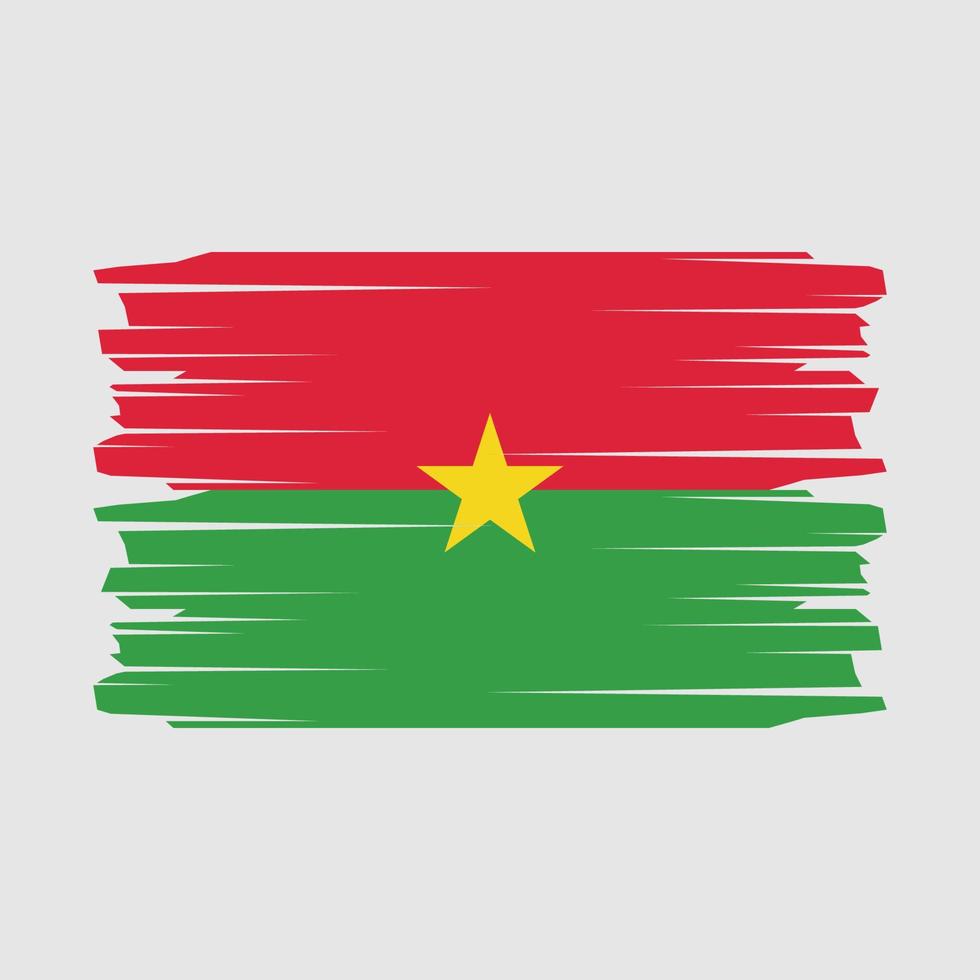 Burkina faso flagga borsta vektor