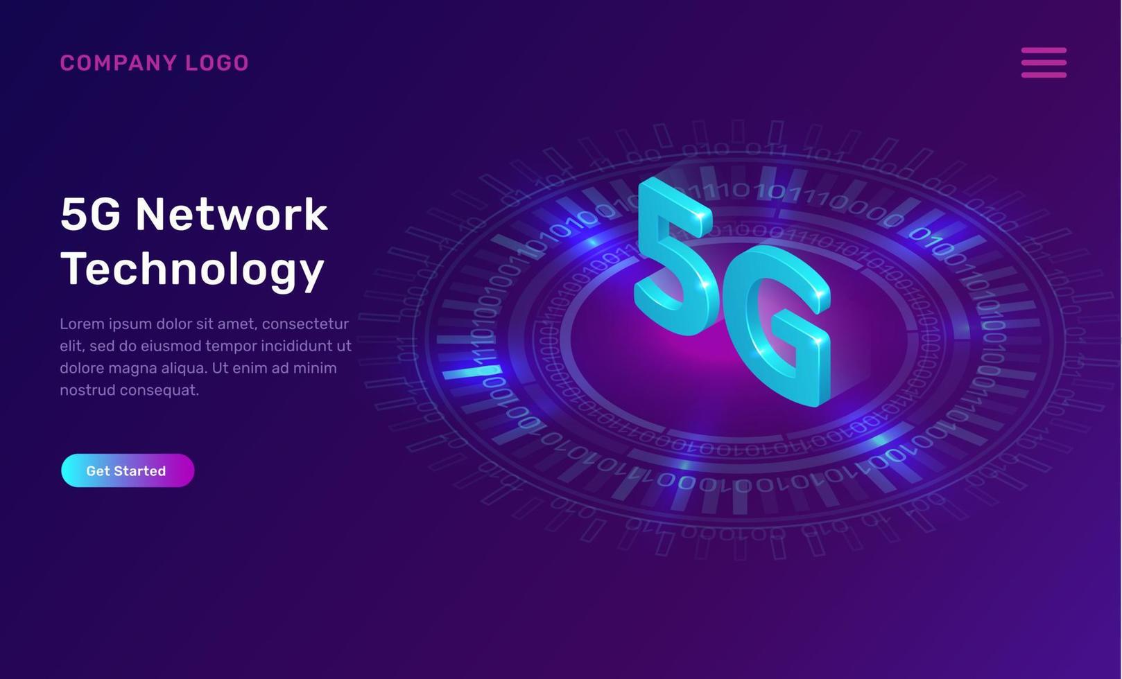 5g Netzwerk Technologie, isometrisch Konzept vektor