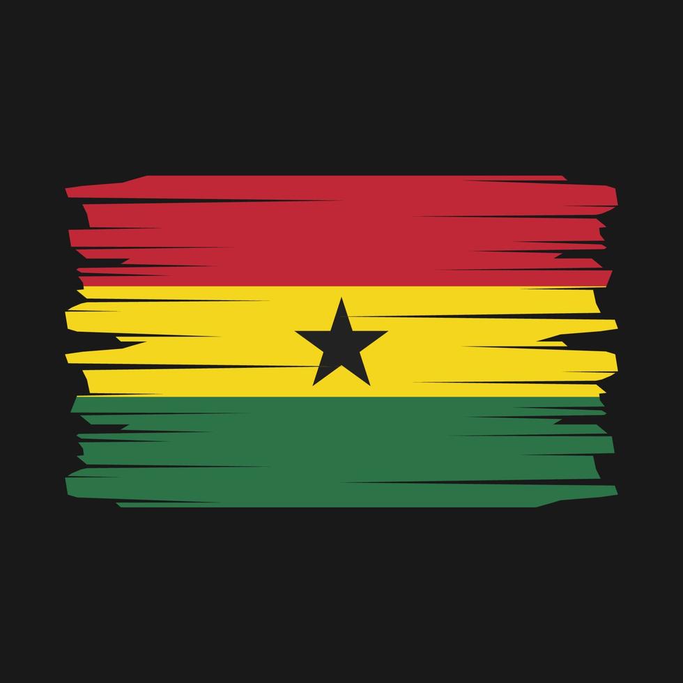 ghana flagga borsta vektor