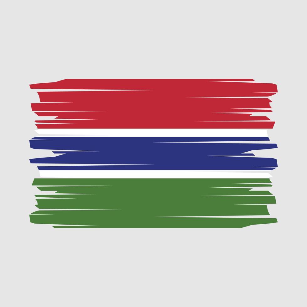 gambia flagga borsta vektor