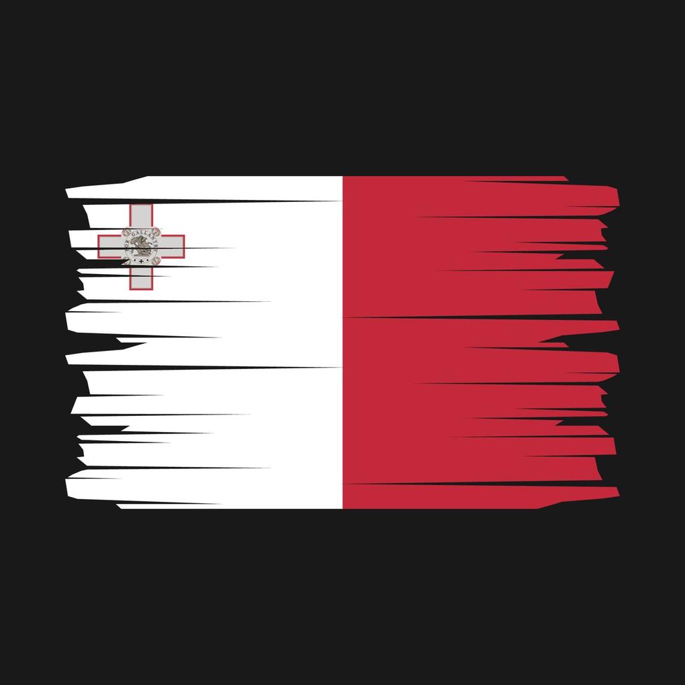 malta flag pinsel vektor